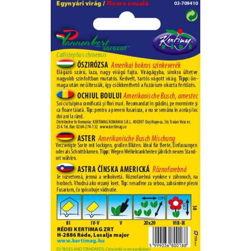 Őszirózsa Amerikai bokros színkeverék - 1g