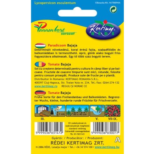 BAJAJA Pirosözön paradicsommag 0,5g - balkonládába