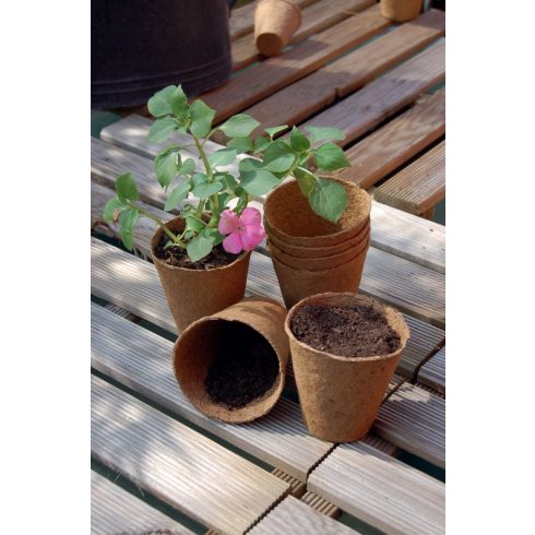 Tőzegcserép "Growing Pots" 8 cm átmérőjű 16 db - goldenpalm.hu