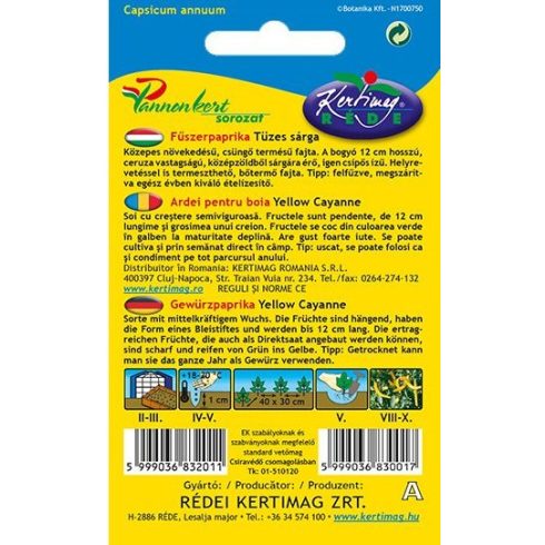 Fűszerpaprika - Tüzes sárga - 0,5 g