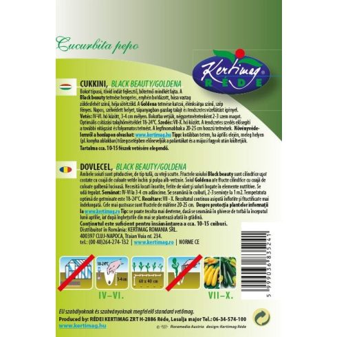 Cukkini páros - Black beauty és Goldena - 2x3g