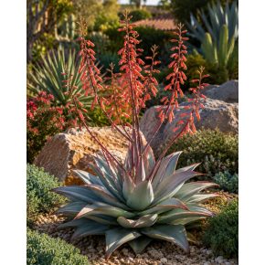 Aloe striata korall aloé dísznövény napos fekvésben