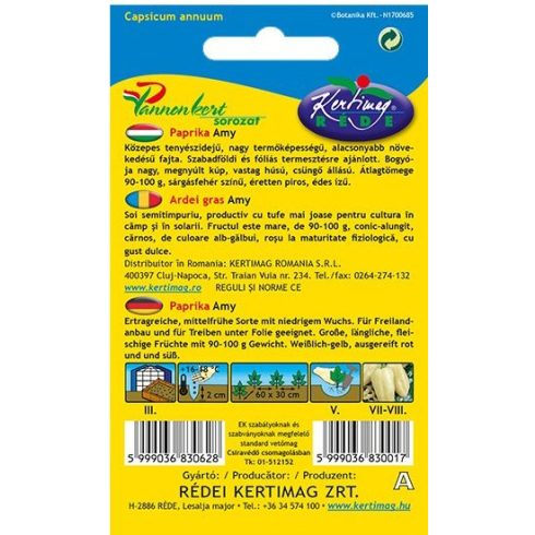 Étkezési paprika - Amy - 0,4g