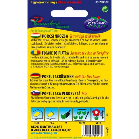 Porcsinrózsa telt SZÍNKEVERÉK - 0,5g