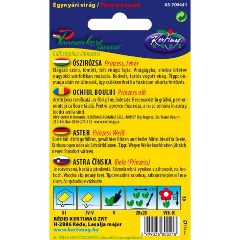 Őszirózsa prinzess FEHÉR - 1g