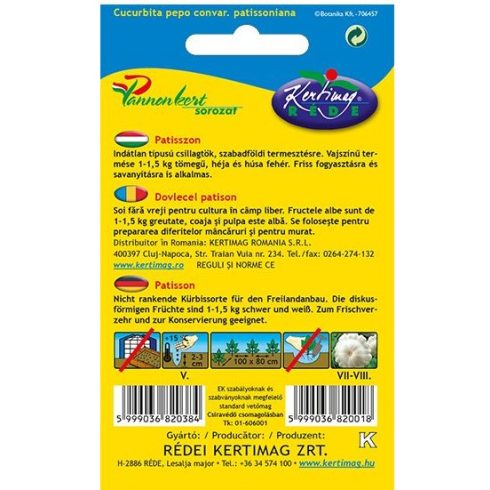 Patiszon - Óvári fehér - 3g